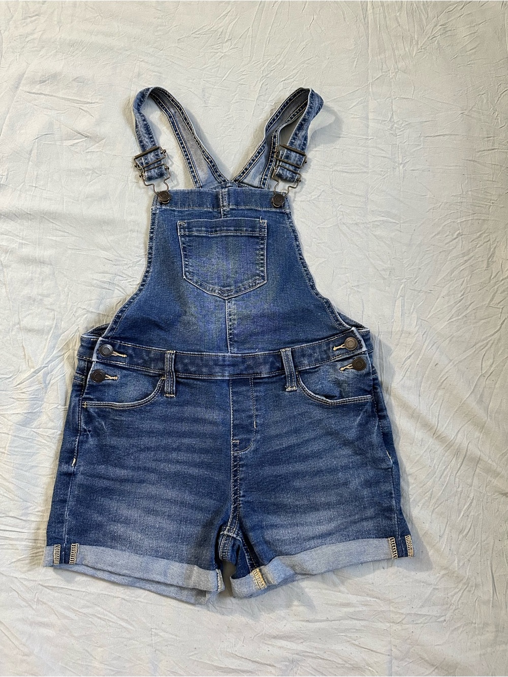 SO Blue Denim Short Overalls